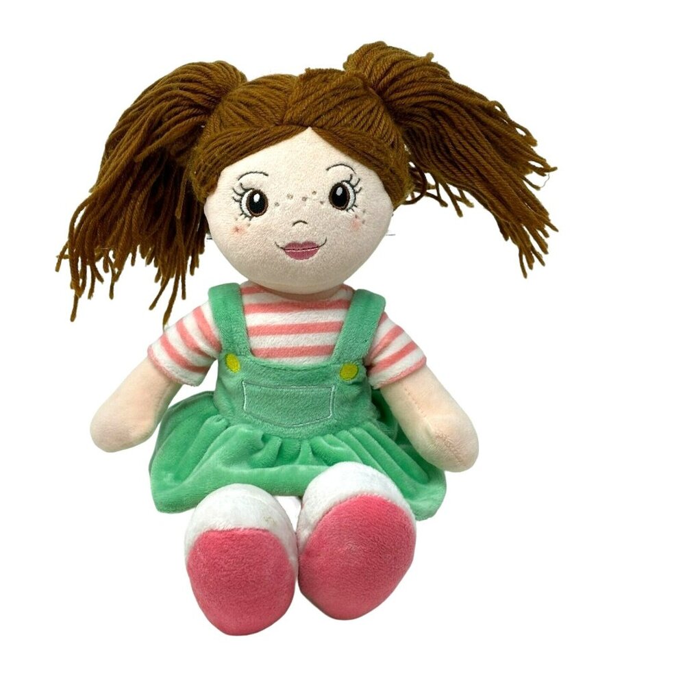 PLAYTIME by EIMMIE Allie 14" Plush Rag Doll Brown Yarn Hair